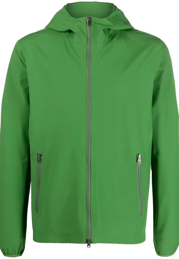 Herno long-sleeve zip-up hoodie - Grön