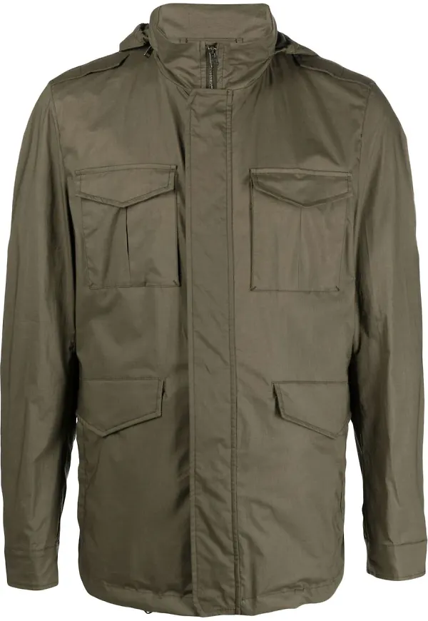 Herno long-sleeve zip-up hoodie jacket - Grön
