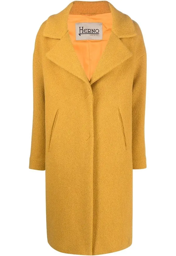 Herno oversize-kappa med breda slag - Gul