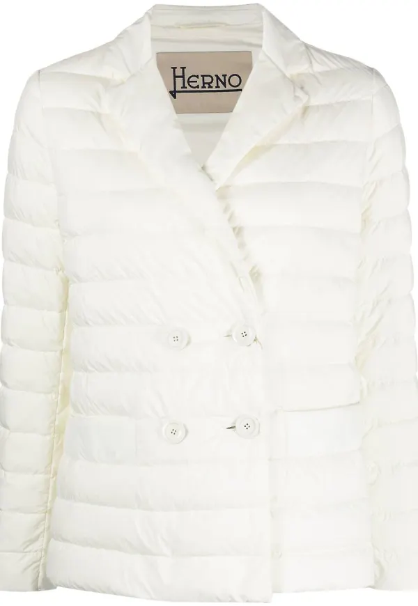 Herno padded double-breasted blazer - Vit
