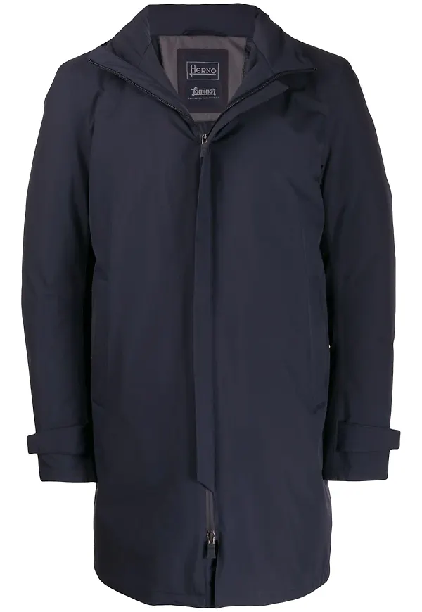 Herno parkas med huva - Blå