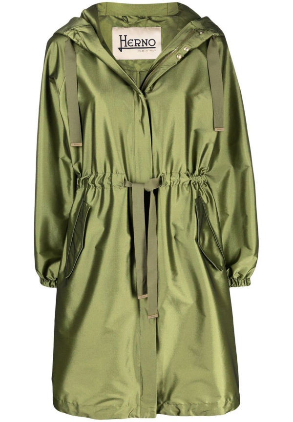 Herno parkas med huva - Grön