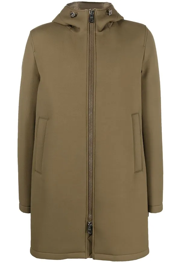 Herno parkas med huva - Grön