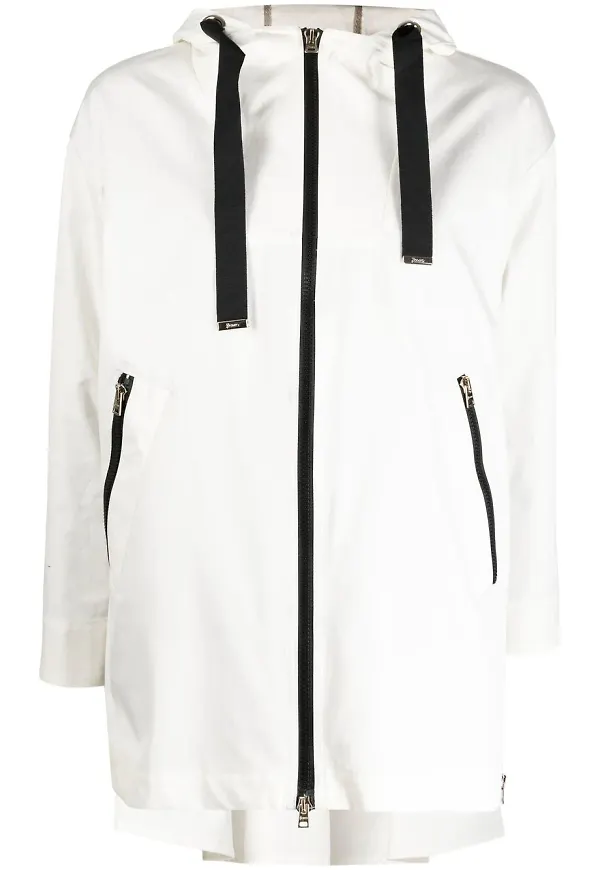 Herno parkas med huva - Vit