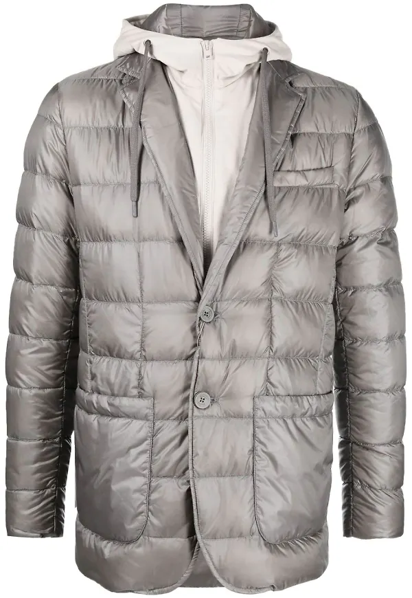 Herno quiltad enkelknäppt blazer - Grå