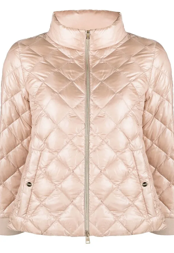 Herno quiltad jacka med dragkedja - Rosa