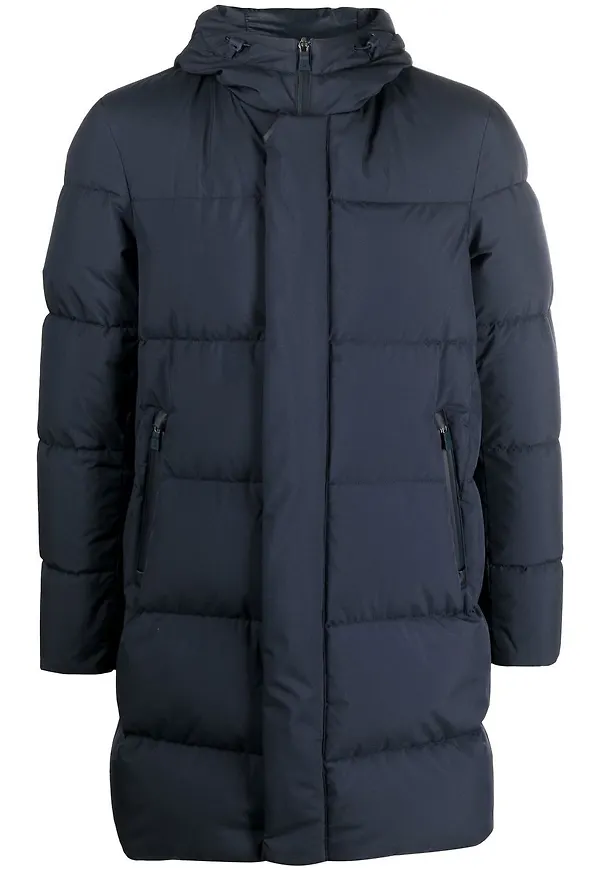 Herno quiltad puffjacka - Blå