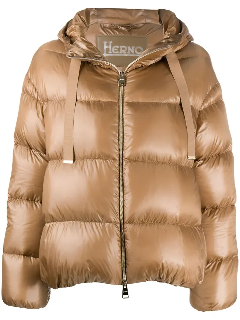 Herno quiltad puffjacka - Brun