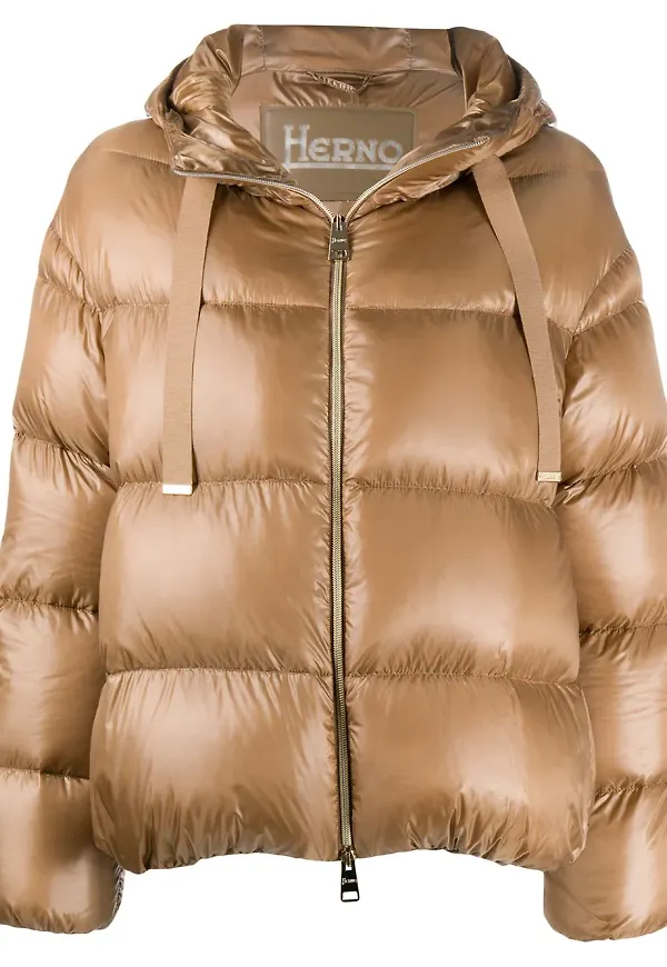 Herno quiltad puffjacka - Brun