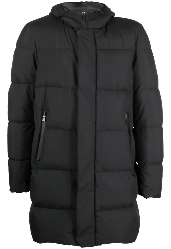 Herno quiltad puffjacka - Svart