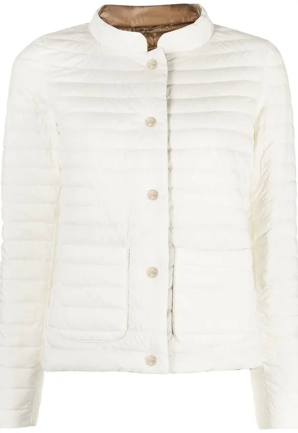 Herno quiltad vadderad dunjacka - Vit