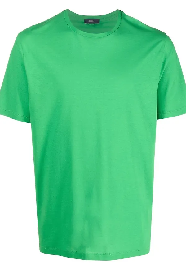 Herno t-shirt med rundad hals - Grön