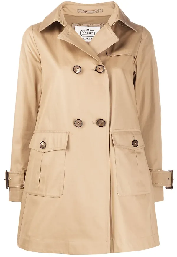 Herno trenchcoat med utanpåliggande ficka - Neutral