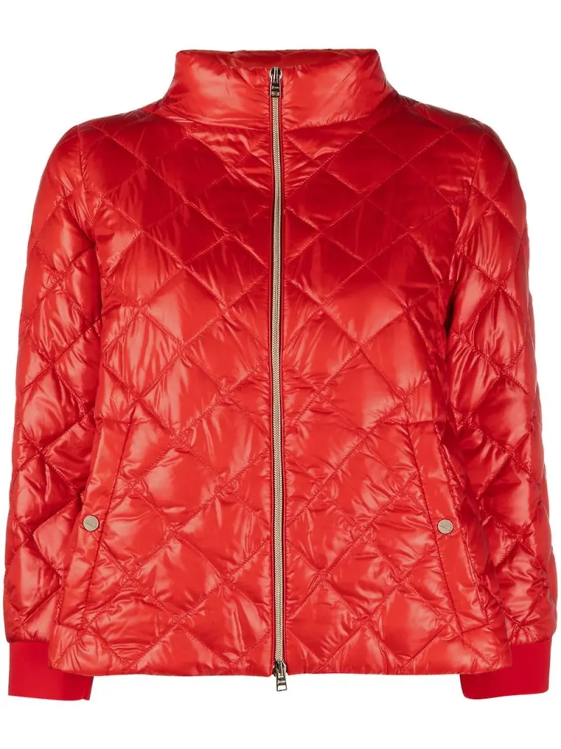 Herno Ultralight diamantquiltad dunjacka - Röd