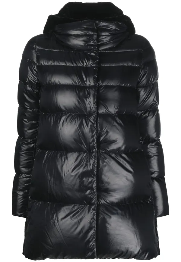 Herno Ultralight puffkappa - Svart