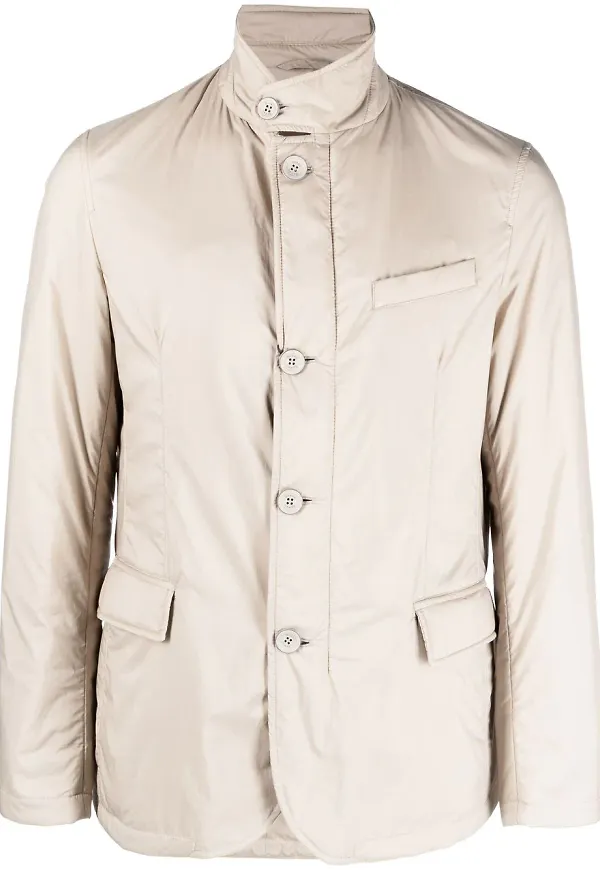 Herno vadderad enkelknäppt blazer - Neutral