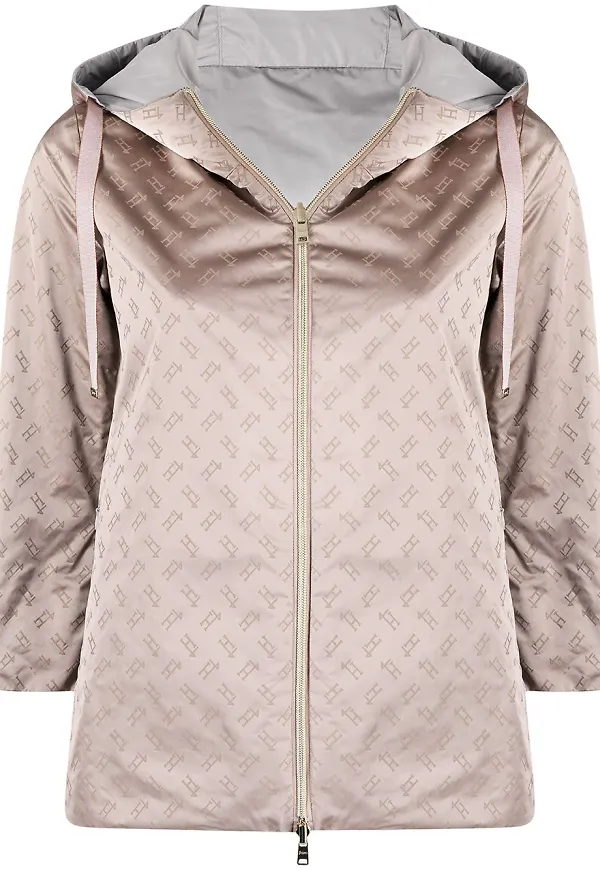 Herno vändbar jacka med monogram - Rosa
