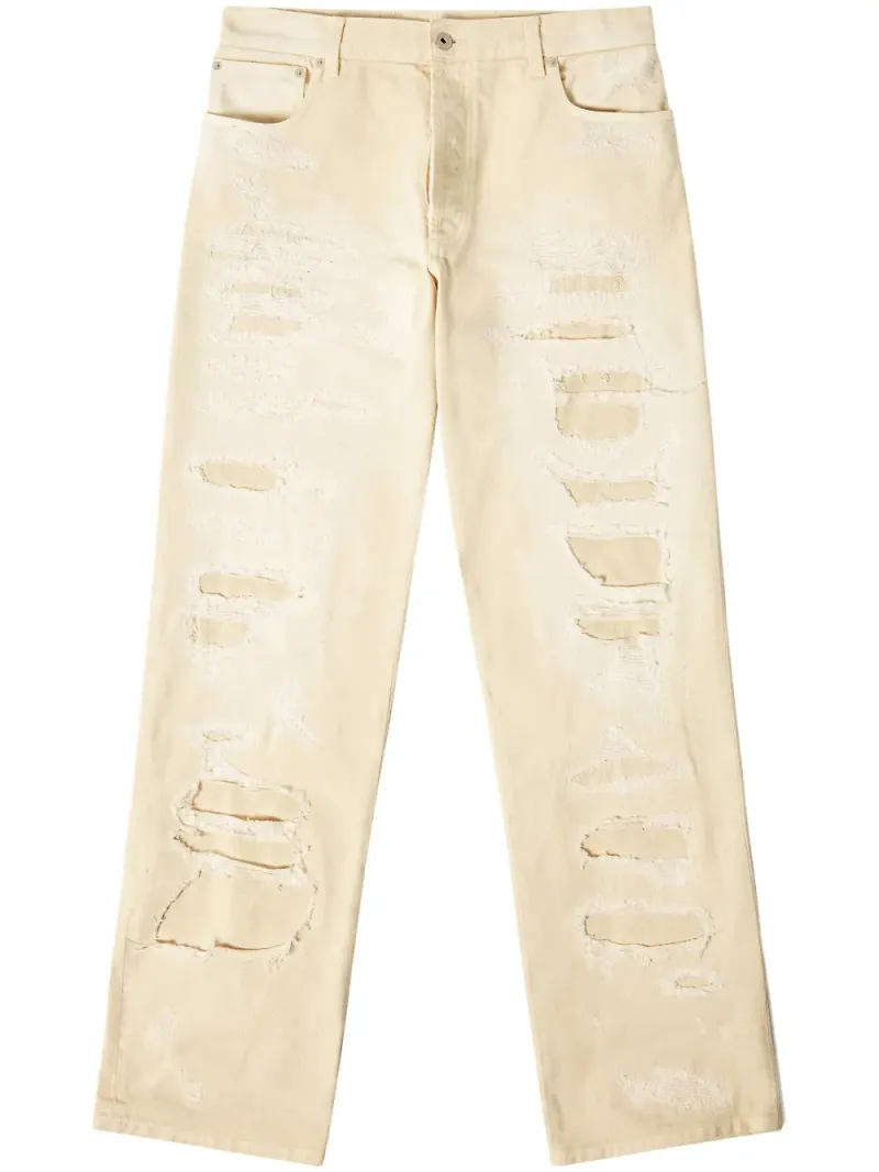 Heron Preston straight-jeans med sliten finish - Neutral