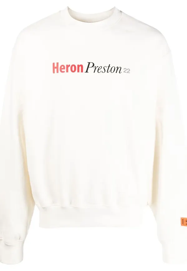 Heron Preston sweatshirt med grafiskt tryck - Vit