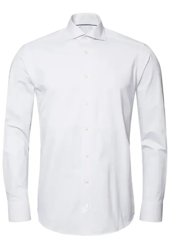 Herringbone-mönstrad Skjorta Med Fyrvägsstretch Slim Fit