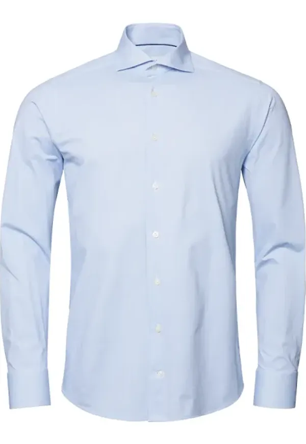 Herringbone-mönstrad Skjorta Med Fyrvägsstretch Slim Fit