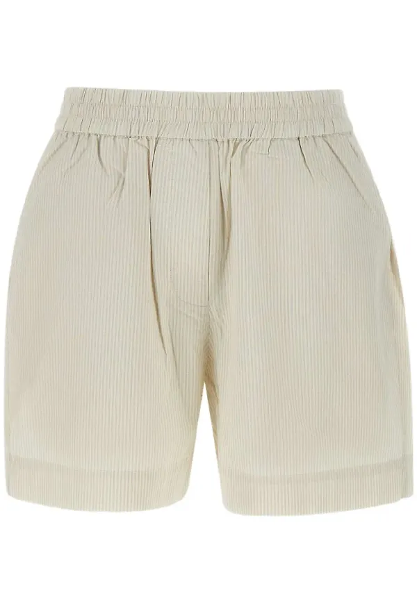 HERSKIND randiga bomullsshorts - Neutral
