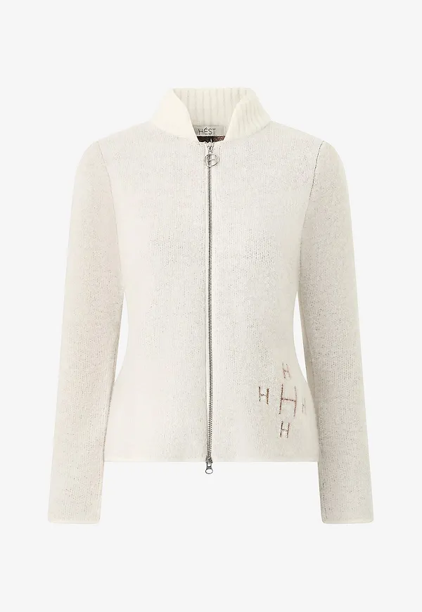 Hést - Cardigan Filippa Zip Jacket - Vit