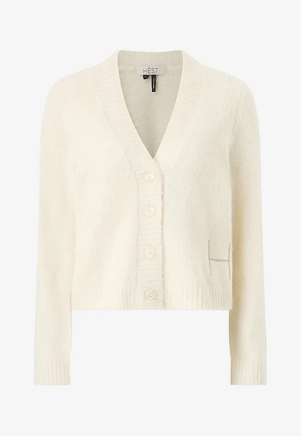 Hést - Cardigan Pernille Short Cardigan - Vit