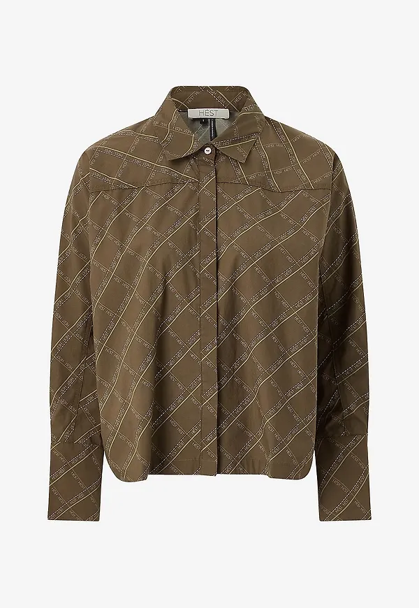 Hést - Skjorta Senna Printed Shirt - Brun