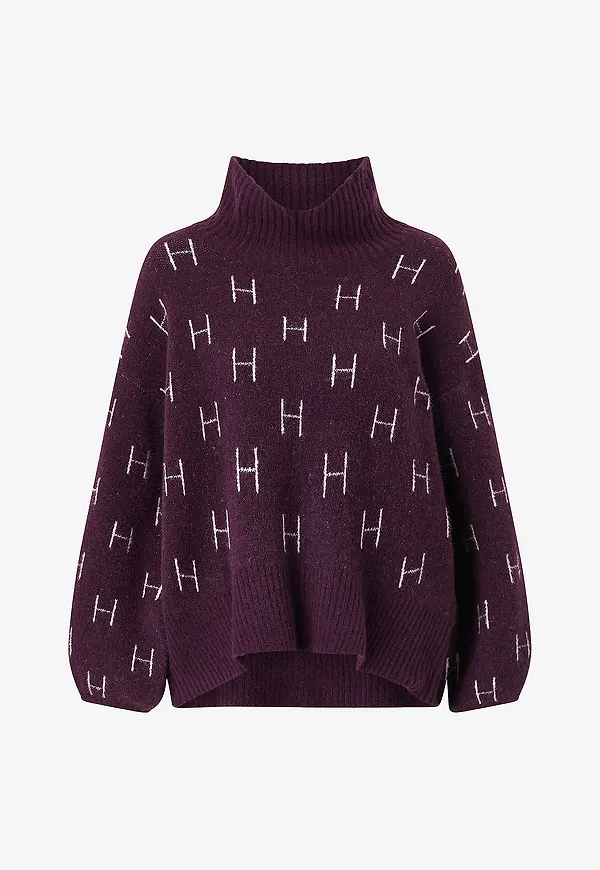 Hést - Tröja Fam Short Sweater - Lila
