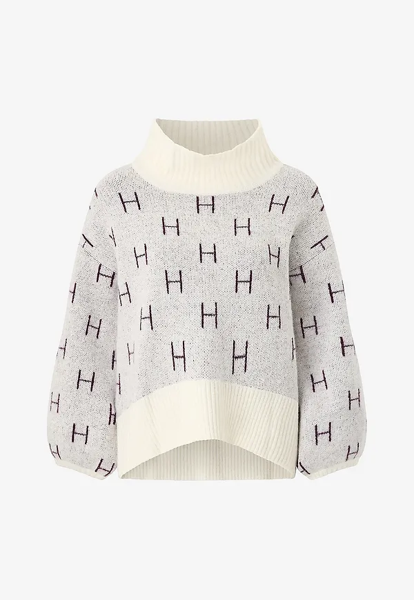 Hést - Tröja Fam Short Sweater - Vit