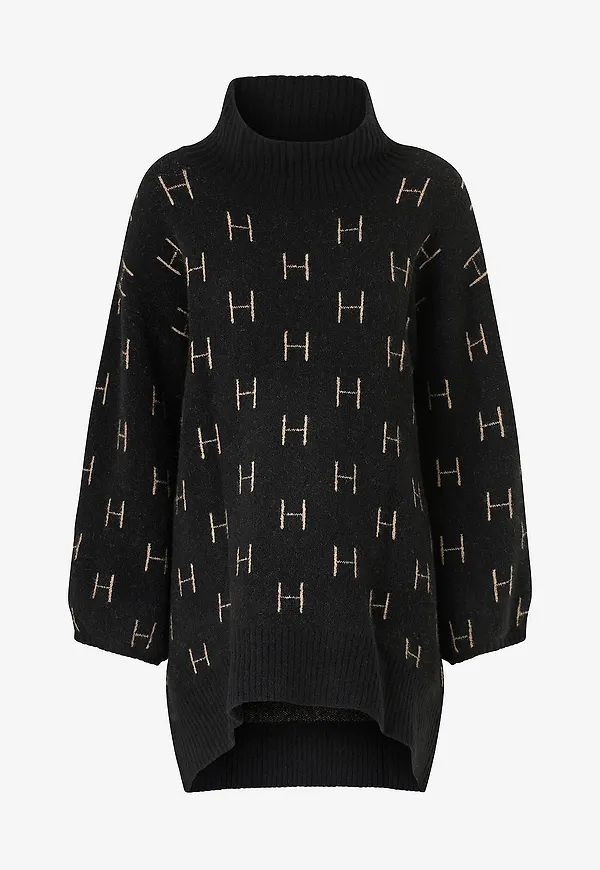 Hést - Tröja Fam Sweater Long - Svart