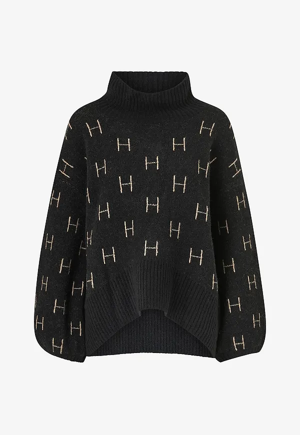 Hést - Tröja Fam Sweater Short - Svart