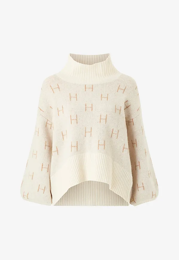 Hést - Tröja Fam Sweater Short - Vit
