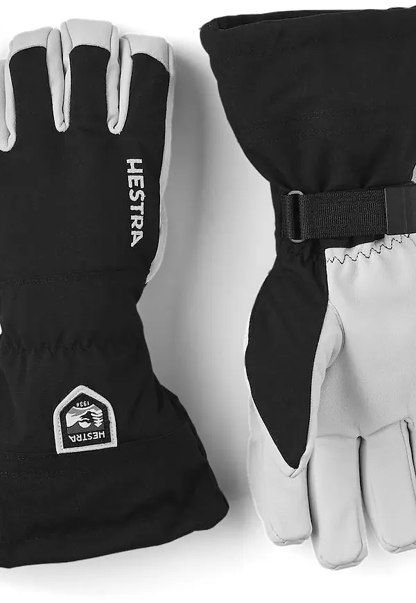 Hestra Army Leather Heli Ski 5-finger Black