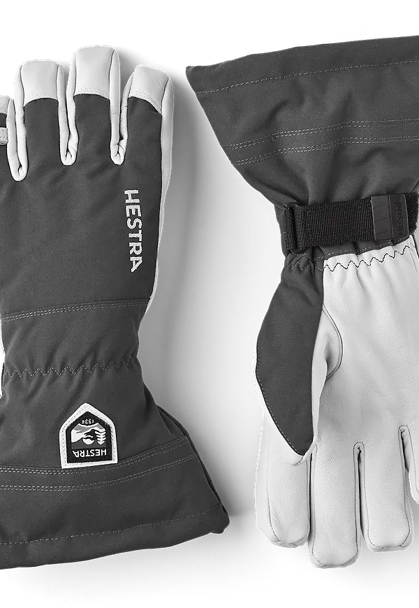 Hestra Army Leather Heli Ski 5-finger Grey