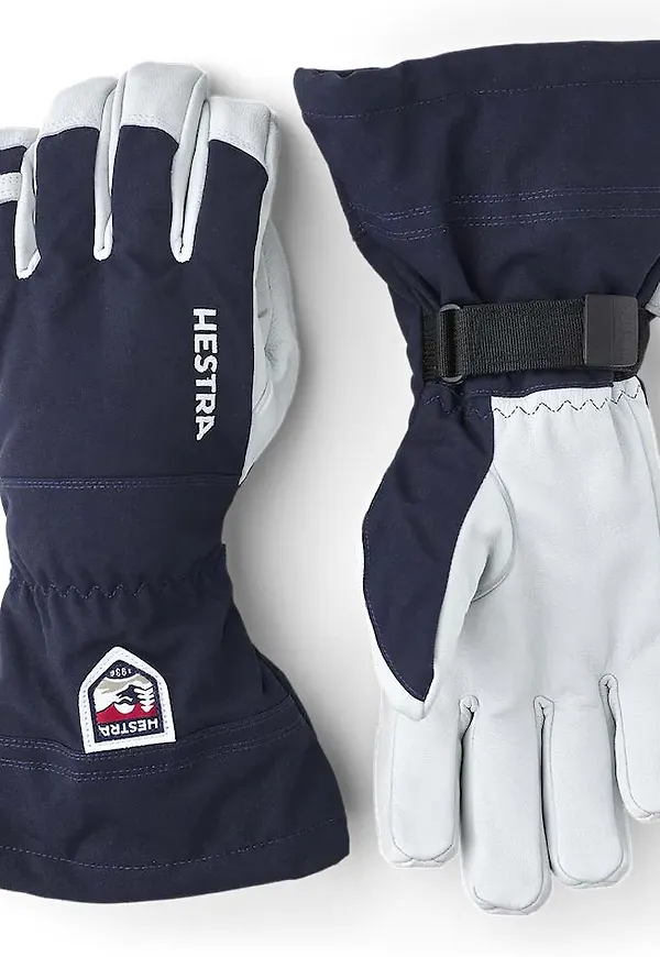 Hestra Army Leather Heli Ski 5-finger Marine
