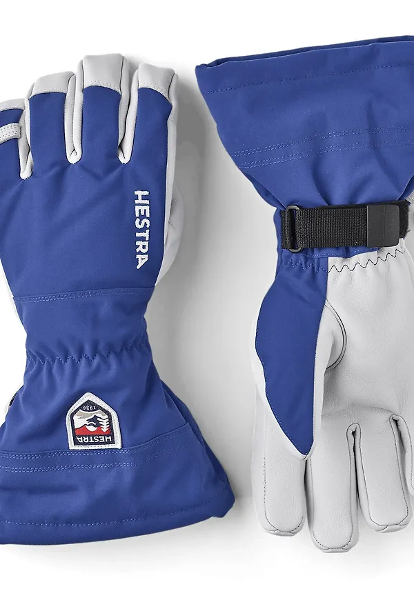 Hestra Army Leather Heli Ski 5-finger Royal