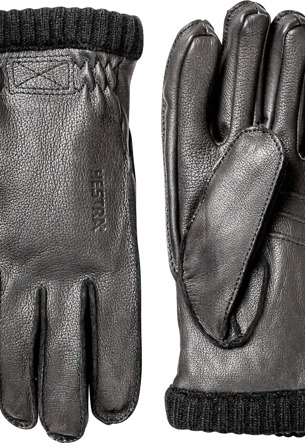 Hestra Deerskin Primaloft Rib Black
