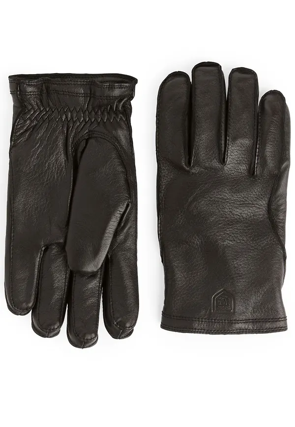 Hestra Håkon Fleece-Lined Leather Gloves - Black