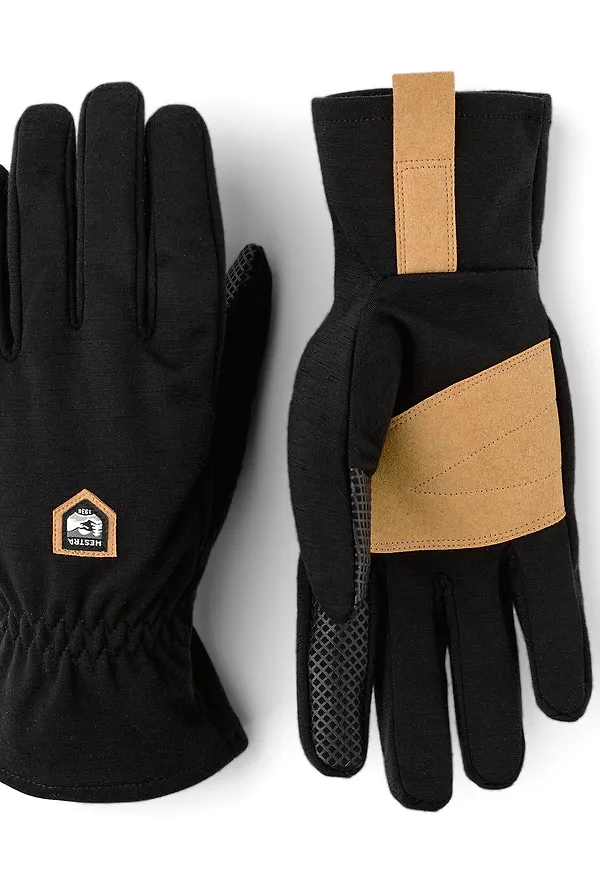 Hestra Merino Windwool Liner - 5 Finger Black