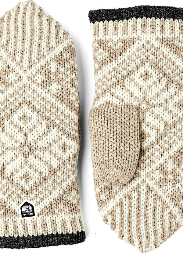Hestra Nordic Wool Mitt Beige/Offwhite