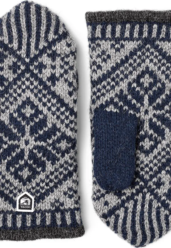 Hestra Nordic Wool Mitt Marine/Grey
