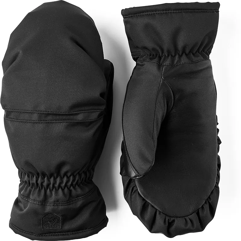 Hestra Women's Primaloft Leather Mitt Black