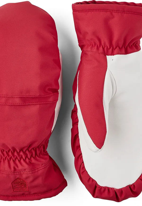 Hestra Women's Primaloft Leather Mitt Red