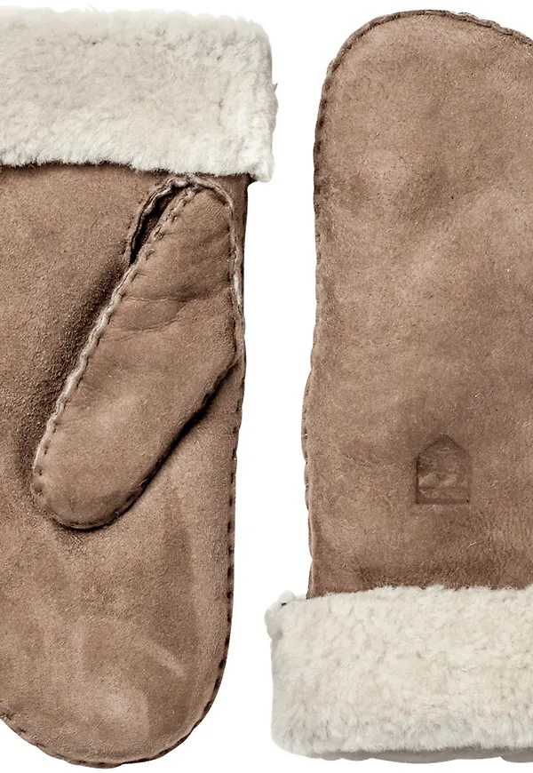 Hestra Women's Sheepskin Mitt Beige