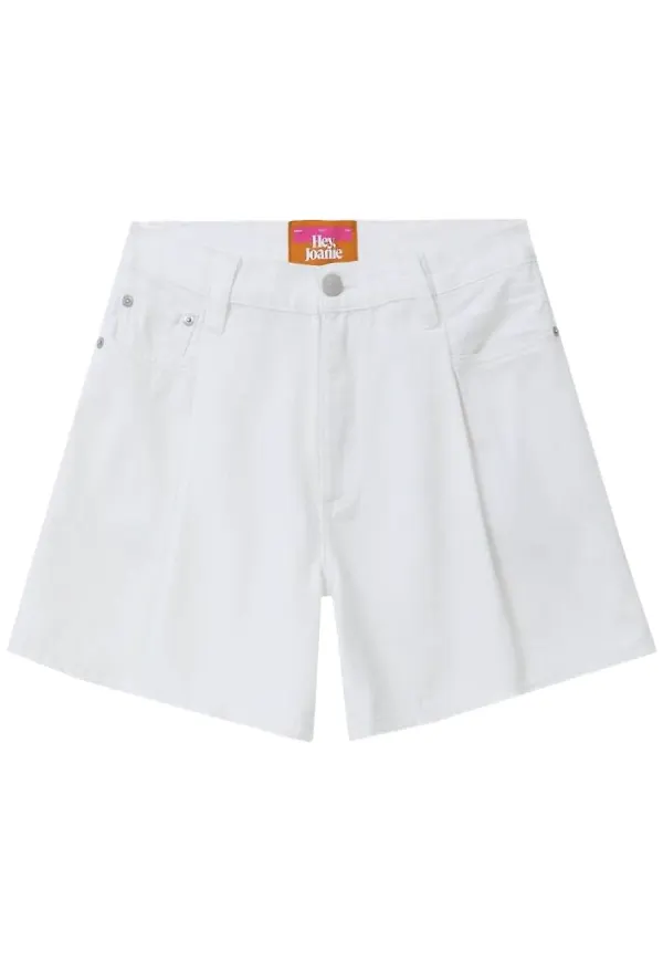 Hey Joanie Fun plisserade shorts - Vit
