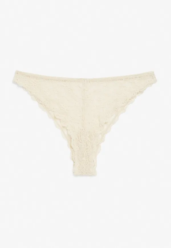 High-cut lace briefs - Beige