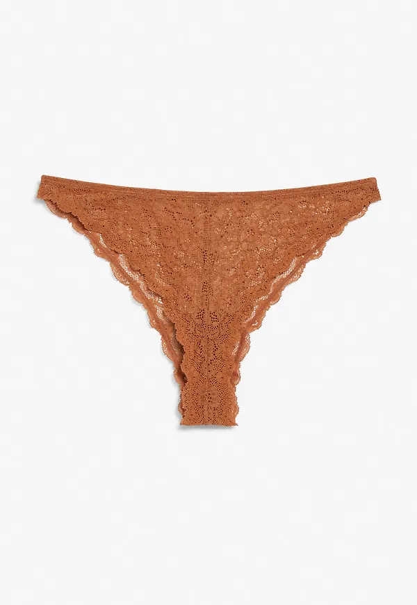 High-cut lace briefs - Orange