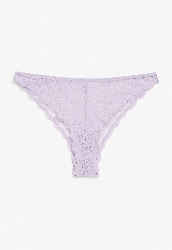 High-cut lace briefs - Purple
